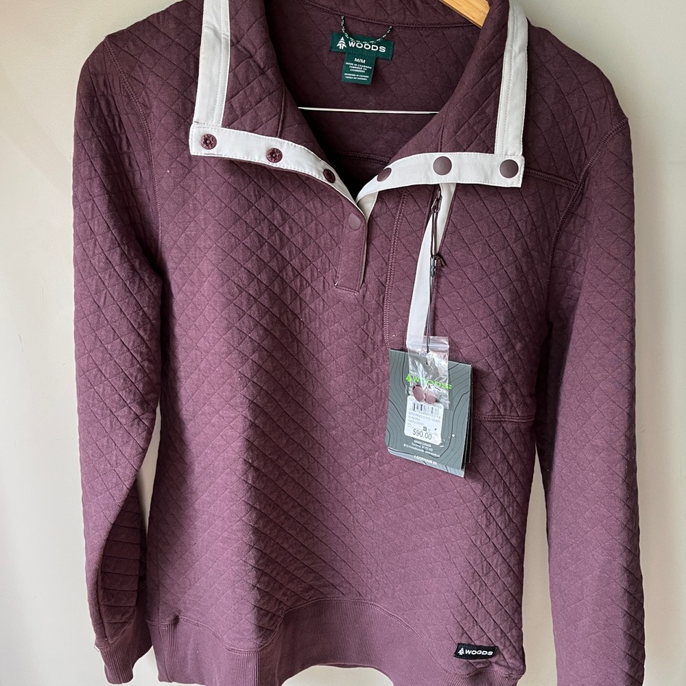 Women's Quilted Purple Sweater